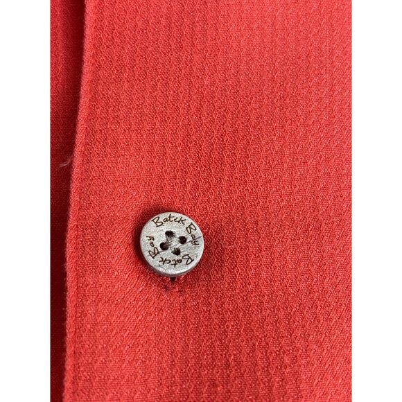 90's Batik Bay Men's Orange Martini Under the Palm Button-Down Shirt XXL - Picture 5 of 8